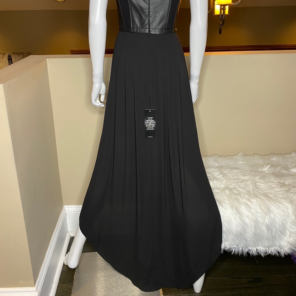 BCBGMAXAZRIA Leandra Leather Black Dress - Picture 6 of 16